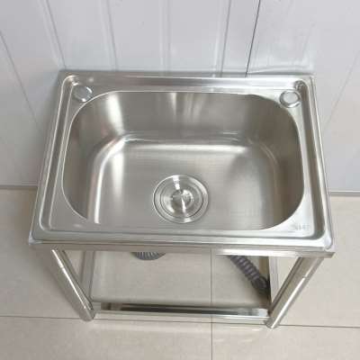 厨房不锈钢水槽加厚洗菜盆单槽带支架洗碗池洗碗槽阳台洗手池简易