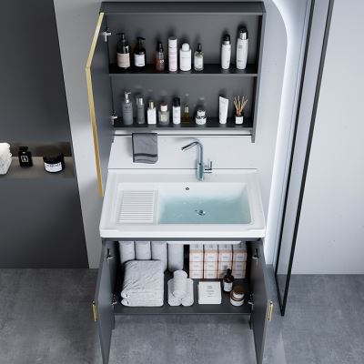 现代简约太空铝浴室柜组合小户型洗手盆洗脸盆池面盆卫生间洗漱台