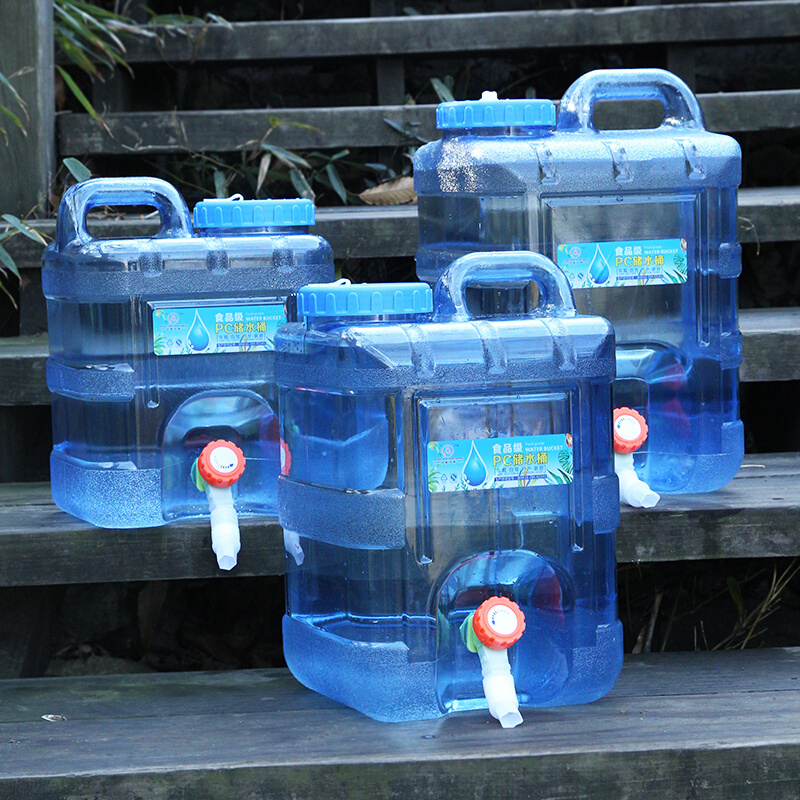 户外车载带龙头纯净水桶空桶食品级加厚塑料家用存储水饮水蓄水箱