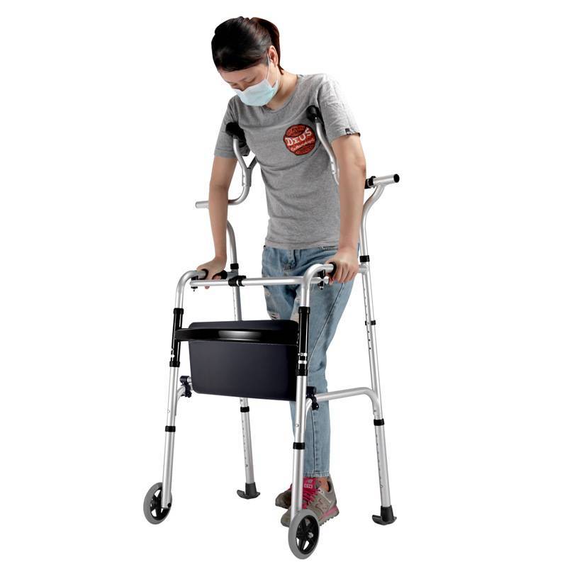 助行器老人拐杖扶手架老年人辅助行走器学步车带轮手推车下肢训练