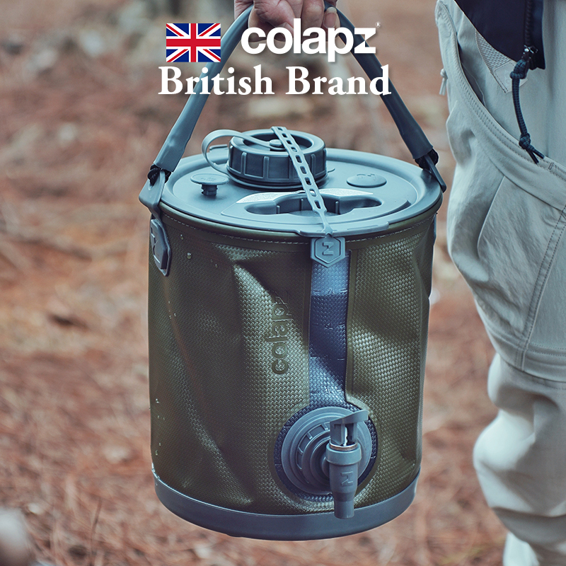 Colapz新款户外可折叠便携式8L水桶露营装备储水桶车载带龙头加厚