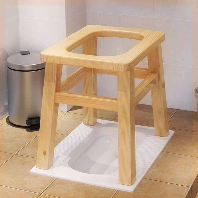 坐便器老人木质坐厕椅实木上厕所凳子家用大便孕妇椅蹲老可折叠