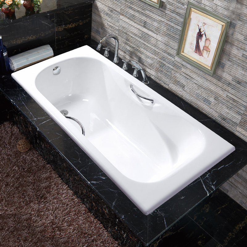 斯博朗铸铁浴缸陶瓷搪瓷嵌入式1.4/1.5/1.6/1.7米加宽750家用浴池