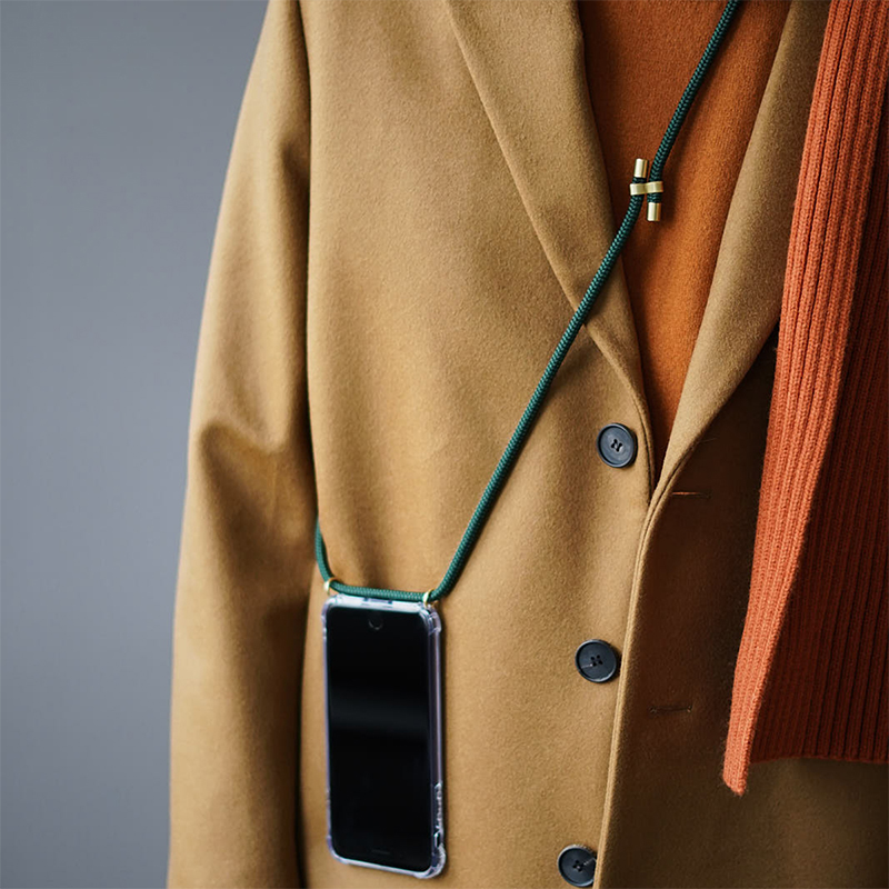 KNOK适用苹果iPhone15 Pro Max可背带挂绳手机壳14斜挎式13挂脖12一体式挂脖绳子透明保护套小众高端防丢防摔