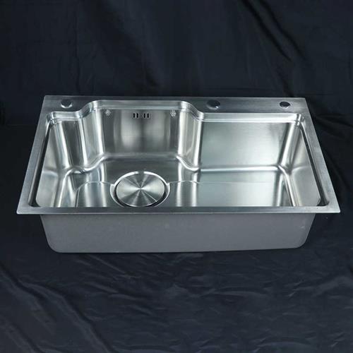 厨房单槽不锈钢日式洗菜盆加厚洗碗池家用一体洗脸盆阶梯式水槽