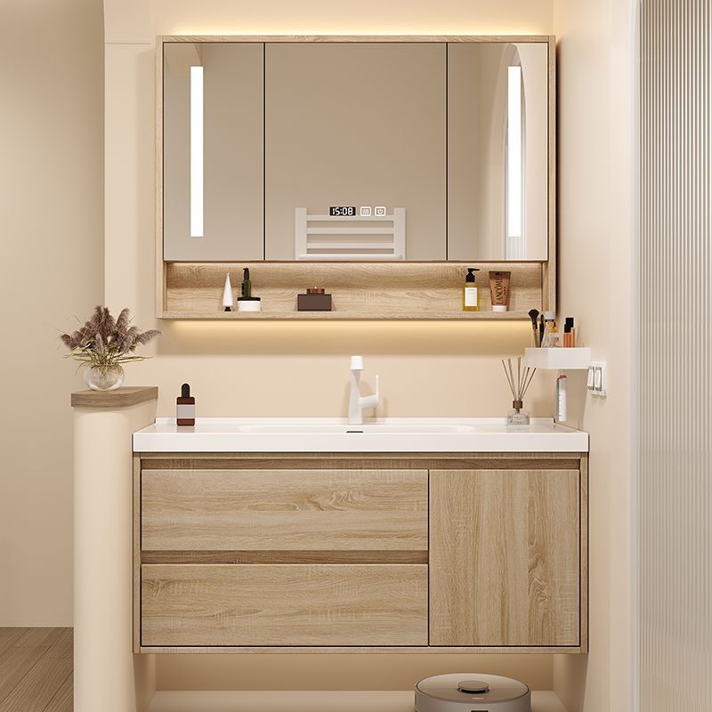 卫生间厕所洗手台卫浴洗脸盆柜组合北欧简约陶瓷一体盆浴室柜组合