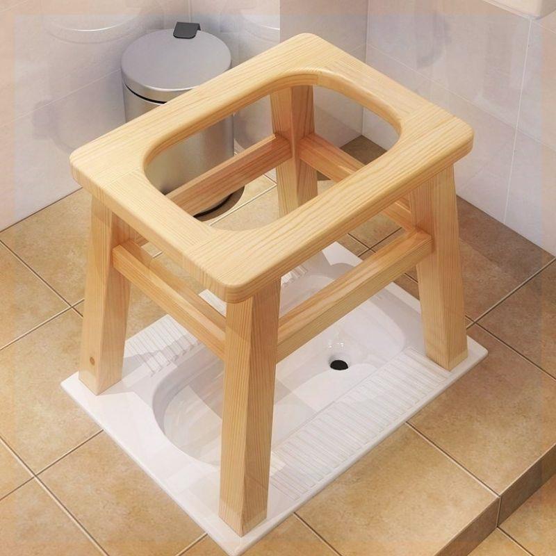 坐便器老人木质坐厕椅实木上厕所凳子家用大便孕妇椅蹲老可折叠