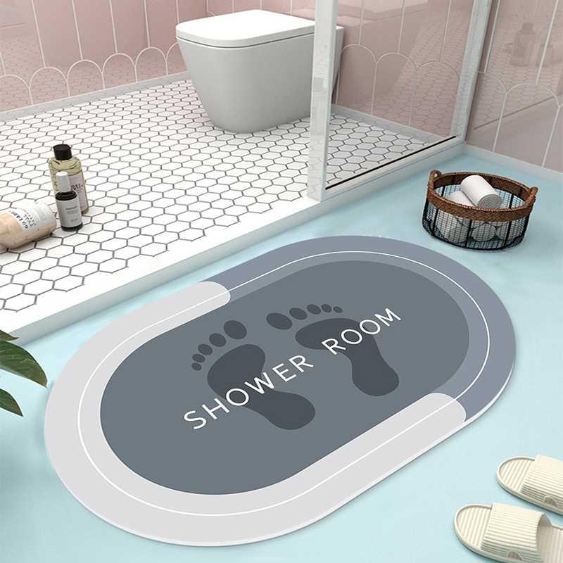 硅藻泥软吸水地垫浴室防滑垫卫生间门口垫子家用脚垫卫浴厕所地毯