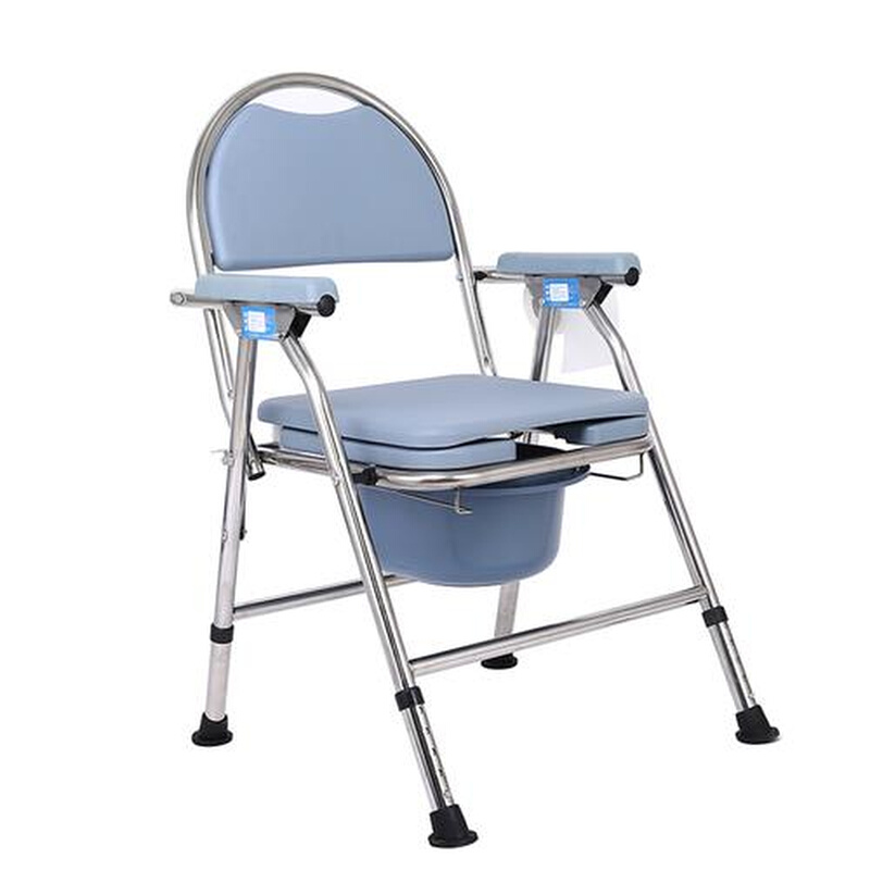老人便坐椅厂家不锈钢坐厕椅孕妇增高马桶折叠坐便器移动便凳