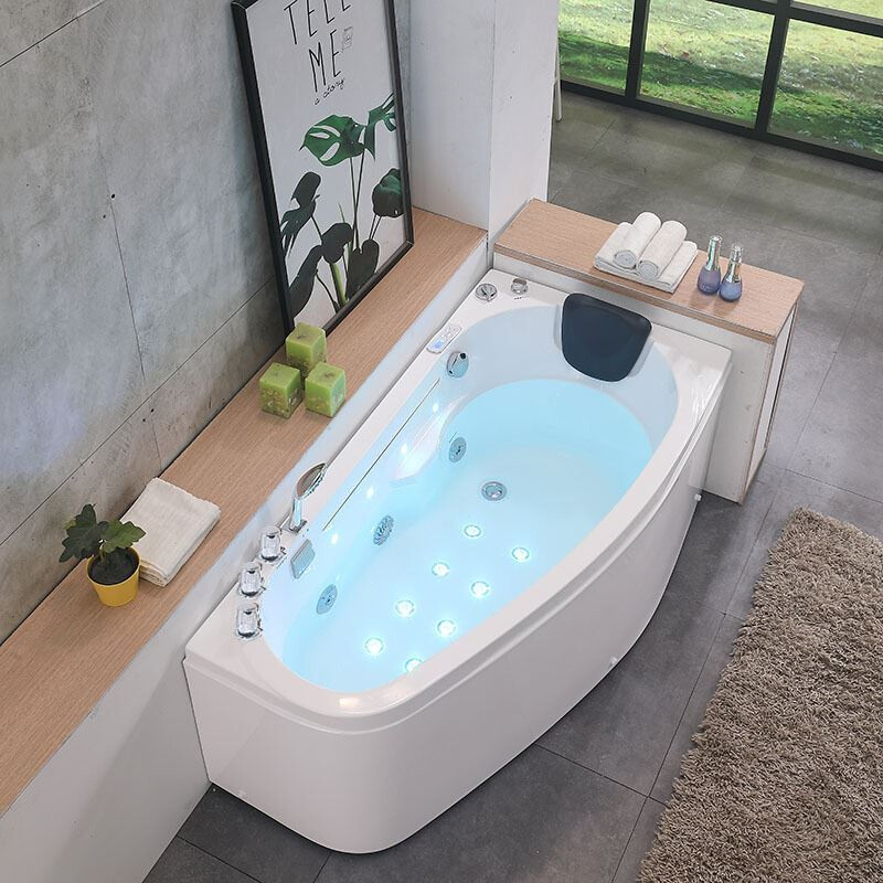 家用小户型扇形弧形亚克力浴缸独立式冲浪按摩恒温日式浴盆1.31.7