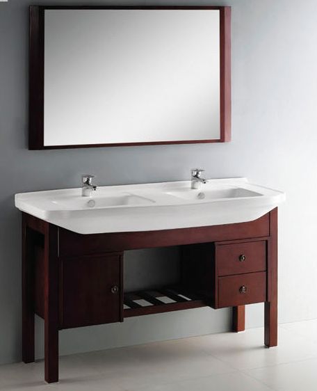 新品欧式美式橡木浴室柜组合实木浴柜洗脸盆柜洗手盆柜洗漱台 XM5