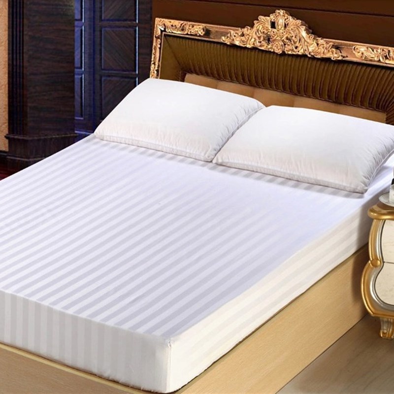 推荐夏季床单宾馆酒店床上用品非纯棉白色炕单被单2米被套1.2m被