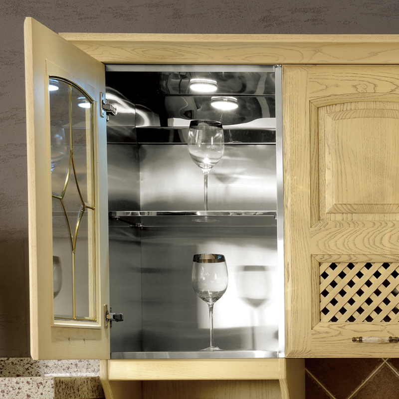 极速法迪奥欧式厨房整体橱柜整体 美国白栓木石英石台面整体橱柜