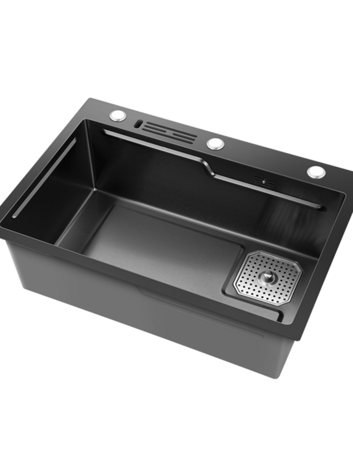 多功能一体水槽-纳米304不锈钢洗菜盆刀架盆中盆台控下水橱柜沥水