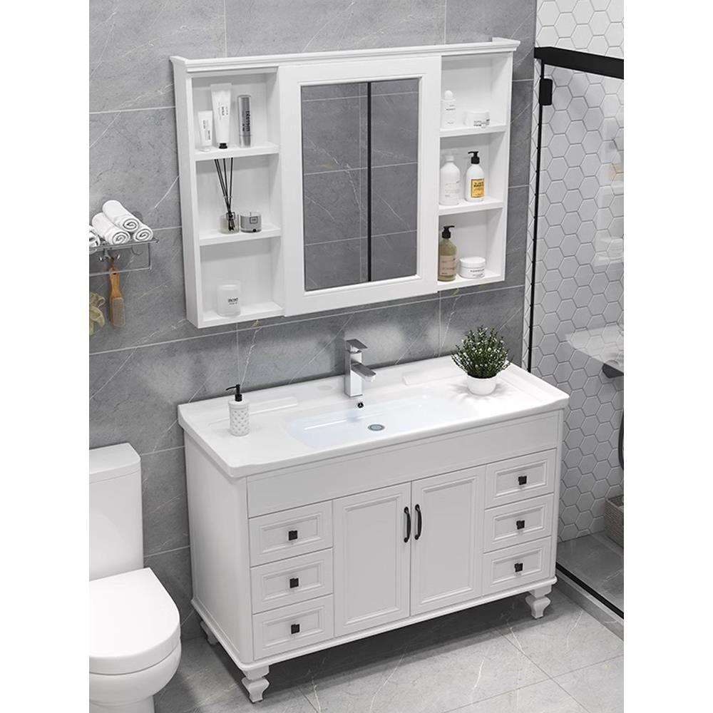 碳纤维浴室柜组合现代简约卫生间洗漱台洗面洗手洗脸盆落地柜镜柜