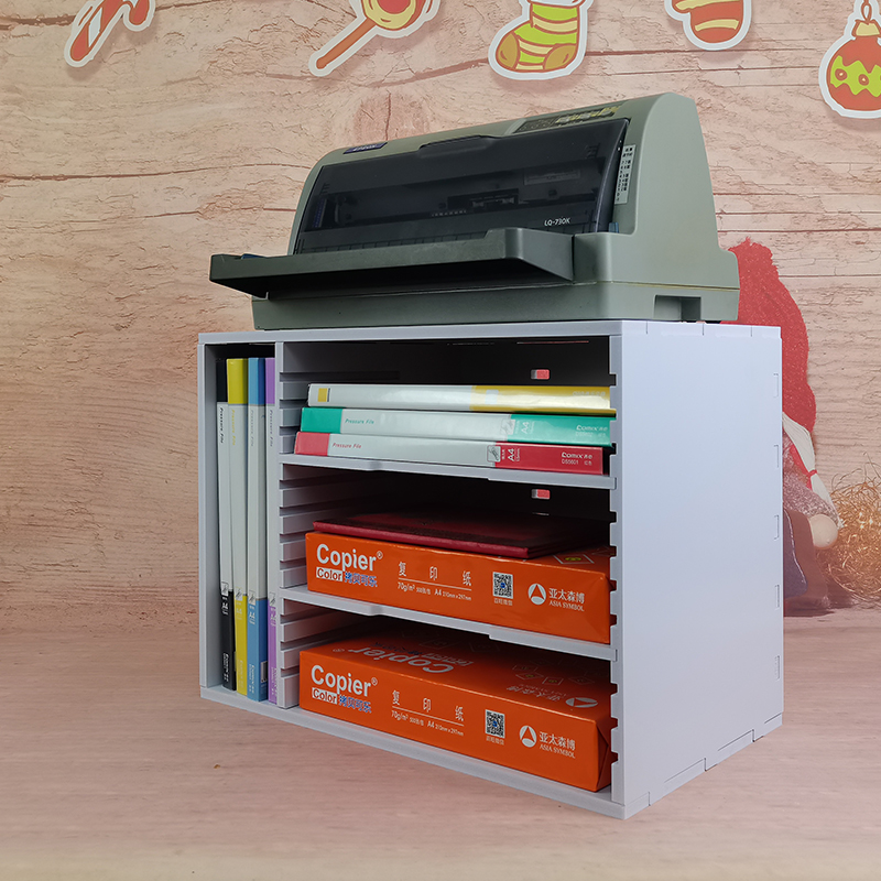 桌面多层a4文件肠粉收纳盒学生书房办公桌打印机置物架工位整理