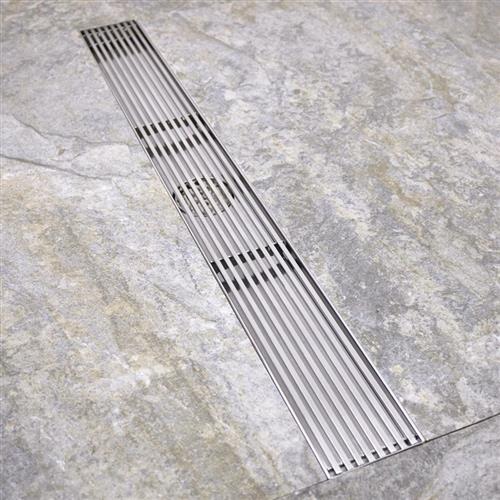 304不锈钢长条形地漏 防臭卫生间淋浴房加厚线条排水槽定制长方形