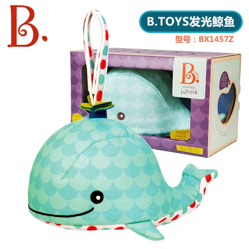 比乐B.Toys比乐发光鲸鱼蓝鲸新生儿哄睡婴儿安抚助眠音乐发声玩具