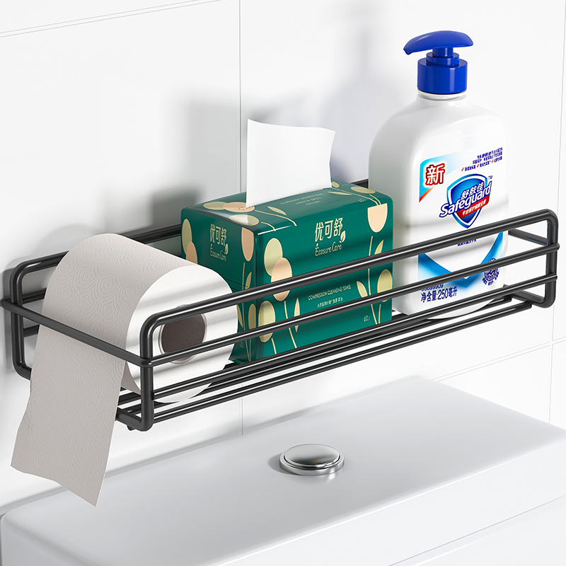 马桶上方置物架卫生间浴室卫生纸置物柜厕所多功能壁挂式放卫生巾