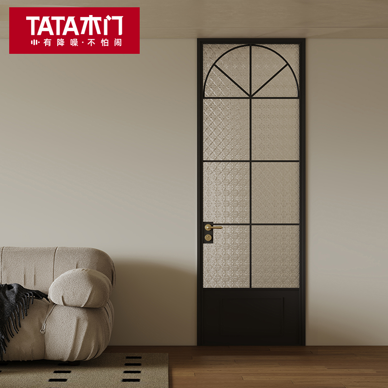 TATA木门定制厨卫门铝合金玻璃门室内平开门卫生间门厨房门LBFG02