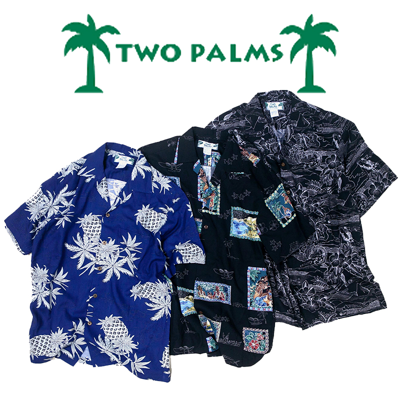 国内现货 Two Palms 夏威夷产人造丝复古印花古巴领短袖衬衫男女