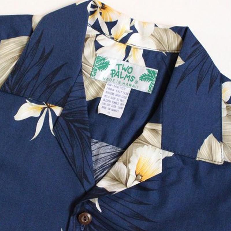TWO PALMS衬衫双掌夏威夷青春短袖流行薄款尖领男 Hibiscus Trend