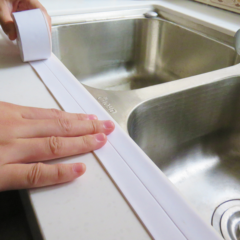厨房水槽防油贴纸防霉防潮防水贴条浴室马桶水池台面缝隙贴美缝贴