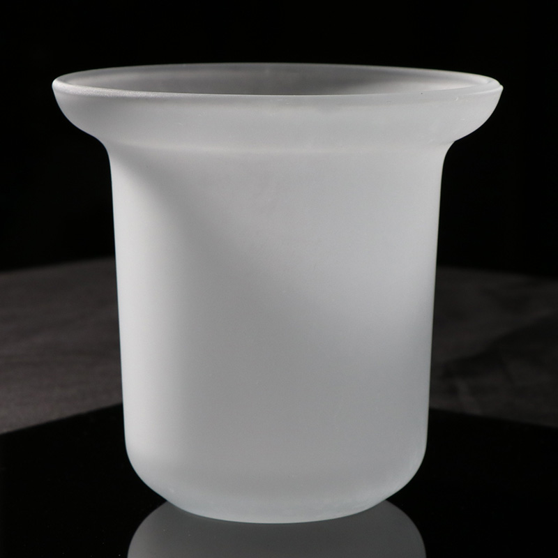 马桶刷玻璃杯子磨砂通用放马桶刷的底座铝配件陶瓷杯漏水置物架挂