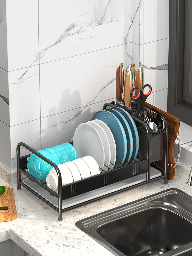 放碗架水槽台面窄碗盘置物架沥水架家用厨房碗碟款小型收纳架碗筷