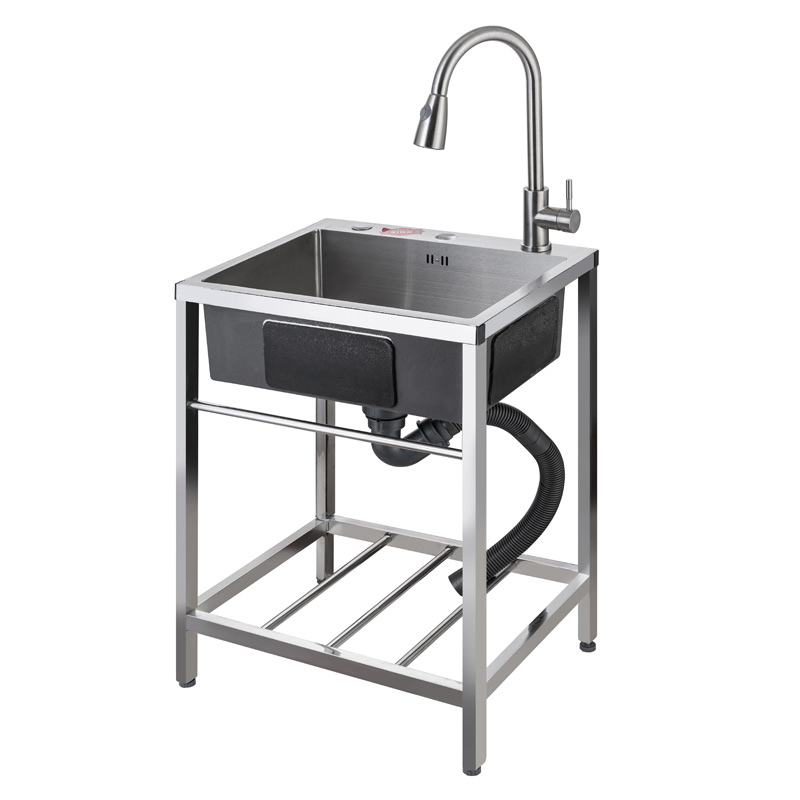 厨房不锈钢水槽加厚洗菜盆单槽带支架家用水池洗碗槽手工盆洗碗池