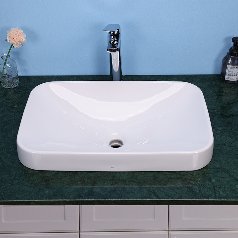 TOTO台上盆LW5715/5716B桌上式方形台盆陶瓷智洁釉面洗脸盆洗手盆