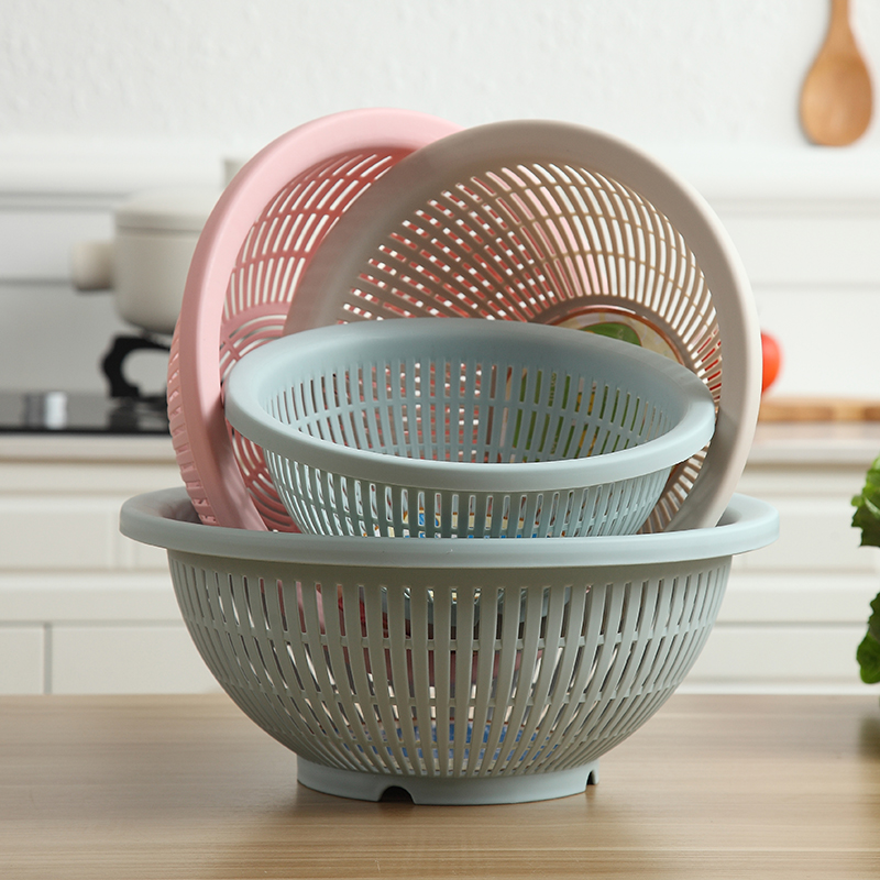 【特硬加厚】洗菜盆沥水篮厨房家用水果鸡蛋盘子塑料蔬菜筐洗菜篮