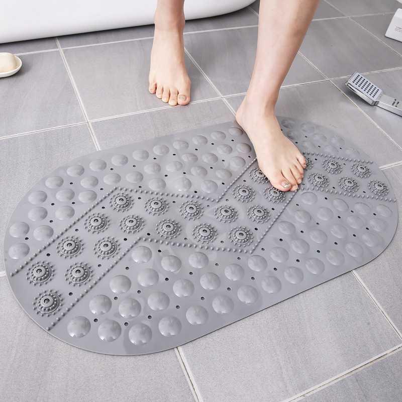 卫生间防滑地垫门垫淋浴房浴缸脚垫家用磁石按摩PVC浴室防滑垫/