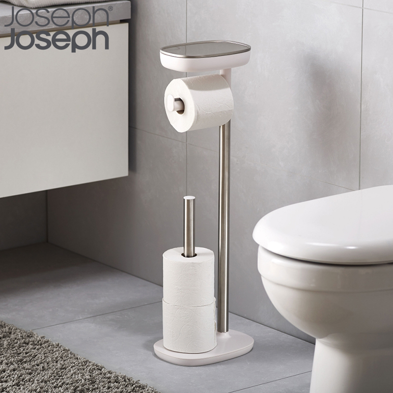 英国Joseph 浴室多功能置物架 不锈钢收纳架 卫生间马桶刷纸巾架