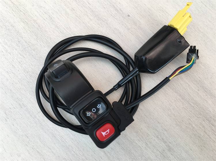 适用爱玛电动车E350左组合开关喇叭转向USB接口艾玛AME350