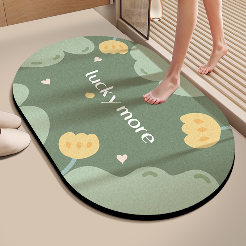 卫生间地垫浴室防滑强吸水厕所门口脚垫吸水洗手间卫浴地毯硅藻泥