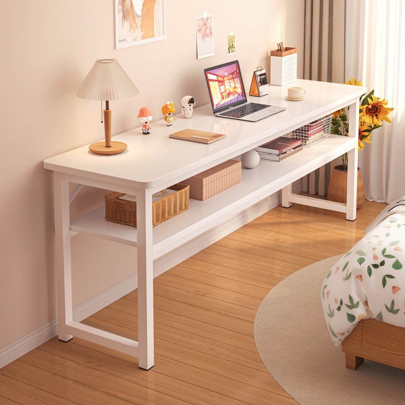 书桌家用女生卧室长条桌简易出租屋靠窗长桌子工作台阳台窄电脑桌