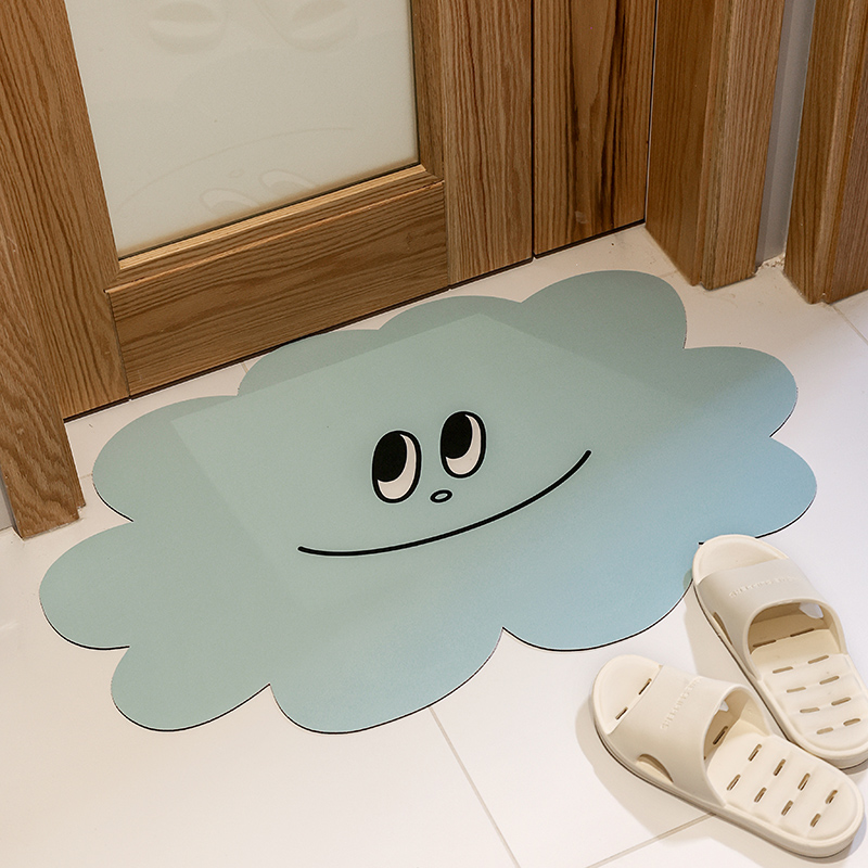 原创搞笑眼神速干吸水门垫浴室吸水地垫软硅藻泥卫浴门口防滑脚垫
