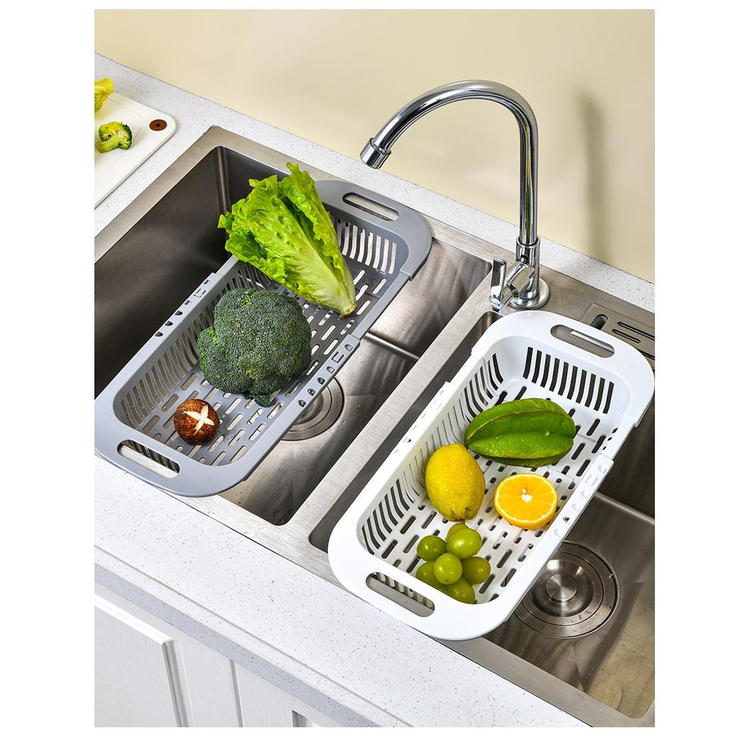 厨房水槽沥水篮伸缩洗碗水池沥水架家用漏水淋水淘菜洗菜篮置物架