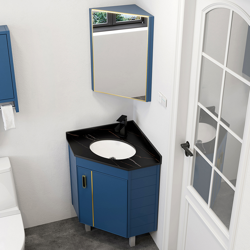 太空铝浴室柜三角形转角迷你小户型卫生间洗漱台洗脸洗手盆柜组合