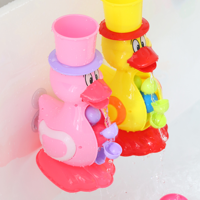 大黄鸭子水车转转乐套装儿童沙滩戏水玩具宝宝男孩女孩浴室洗澡