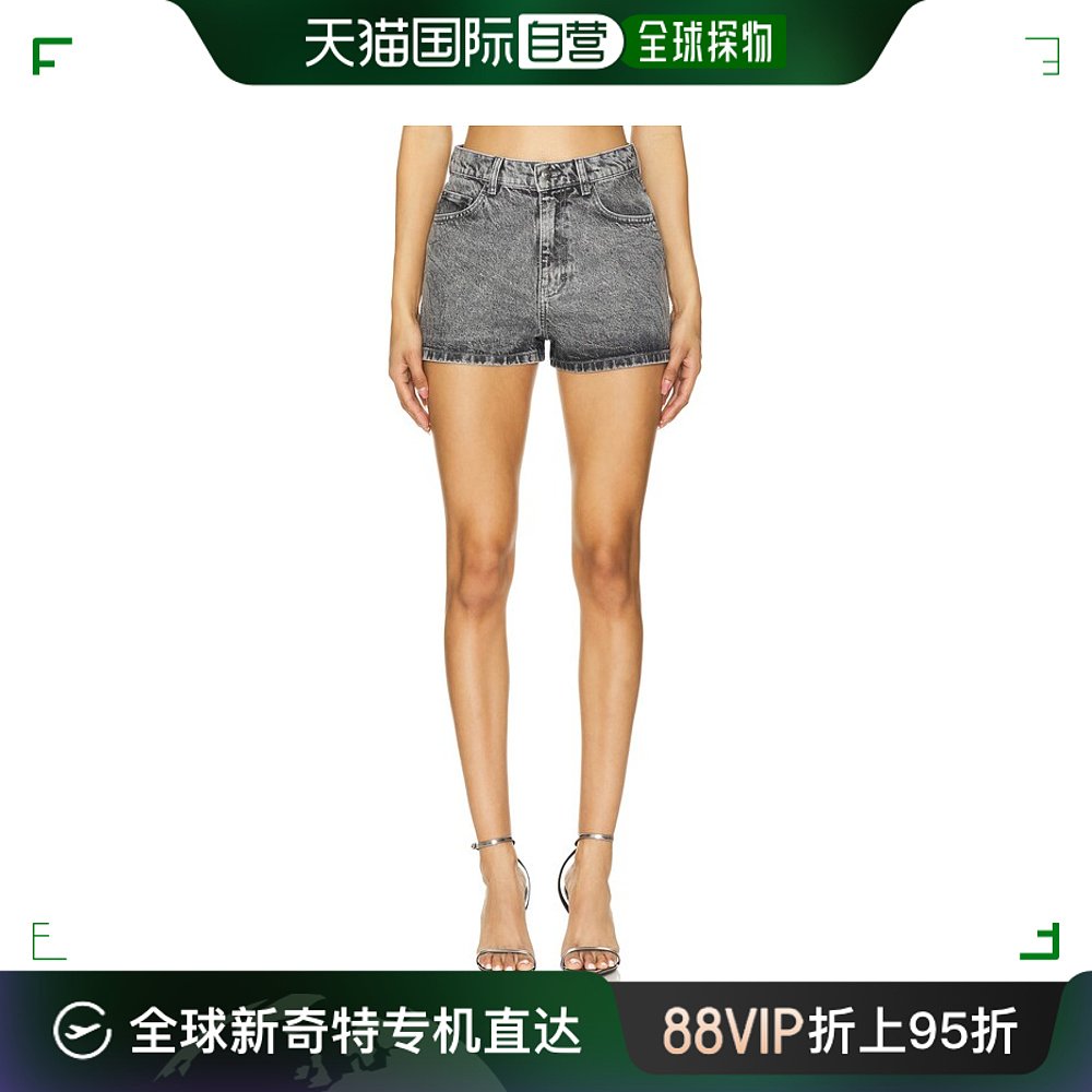 香港直邮潮奢 ROTATE BIRGER CHRISTENSEN 女士 人造钻石牛仔短裤