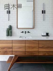 现代简美浴室柜北欧风格卫浴柜台盆洗手台洗脸盆柜洗手盆柜镜组合