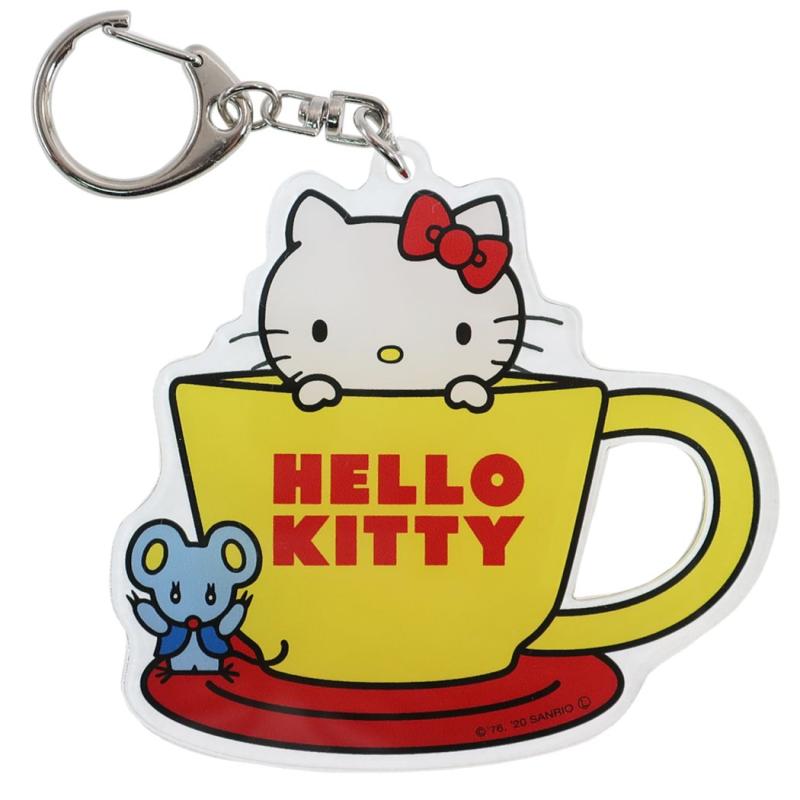 日本Sanrio正品Hello Kitty 亞克力膠匙扣包掛件(Cup)