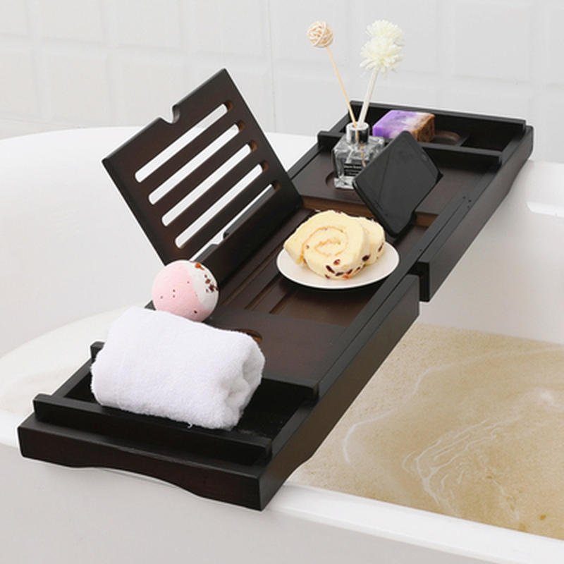 浴缸旁置物架盖板托盘上轻奢神器架泡澡支架托盘架上侧边承重高端