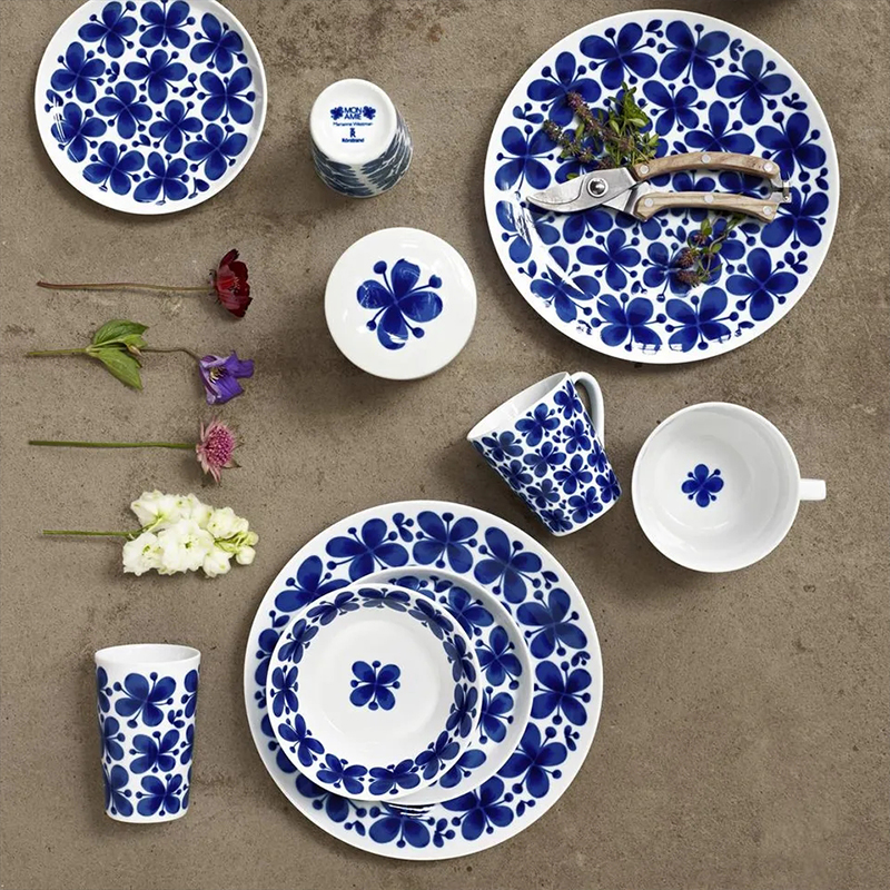 瑞典Rorstrand蓝色经典蝴蝶陶瓷餐具盘子饭碗咖啡杯碟茶杯马克杯