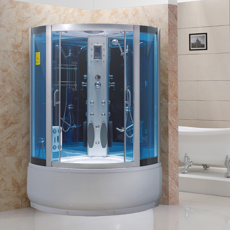 大尺寸整体淋浴房带浴缸按摩房蒸汽房桑拿房玻璃房洗澡房一体式