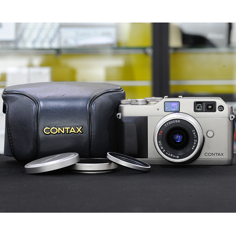 二手CONTAX 康泰时G1胶片相机 绿标 G28 2.8镜头一套