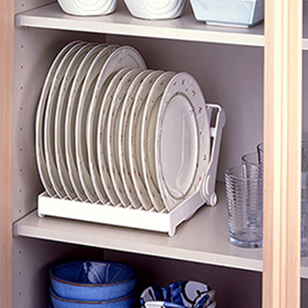 日本厨房折叠餐具收纳架盘子沥水架水槽餐具沥水单层塑料置物架