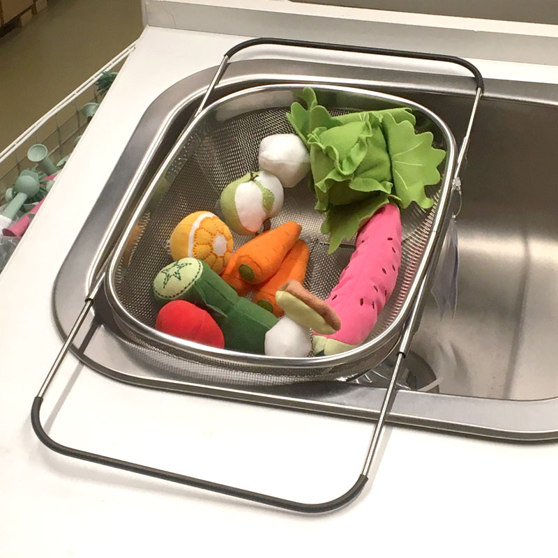 正品宜家水槽滤碗不锈钢碗碟架伸缩沥水架置物架蔬菜滤水篮过滤网